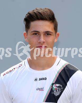 Fussball. RZ Pellets WAC. Akademie U18. Mannschaftsfototermin.  Luca Kreuzer. Klagenfurt, 18.8.2015.
Foto: Kuess
---
pressefotos, pressefotografie, kuess, qs, qspictures, sport, bild, bilder, bilddatenbank