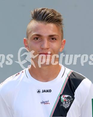 Fussball. RZ Pellets WAC. Akademie U18. Mannschaftsfototermin.  Kristijan Matanovic. Klagenfurt, 18.8.2015.
Foto: Kuess
---
pressefotos, pressefotografie, kuess, qs, qspictures, sport, bild, bilder, bilddatenbank