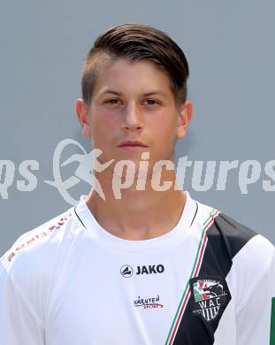 Fussball. RZ Pellets WAC. Akademie U16. Mannschaftsfototermin.  Tobias Klug. Klagenfurt, 18.8.2015.
Foto: Kuess
---
pressefotos, pressefotografie, kuess, qs, qspictures, sport, bild, bilder, bilddatenbank