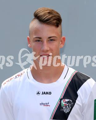 Fussball. RZ Pellets WAC. Akademie U16. Mannschaftsfototermin.  Silvio Mandl. Klagenfurt, 18.8.2015.
Foto: Kuess
---
pressefotos, pressefotografie, kuess, qs, qspictures, sport, bild, bilder, bilddatenbank