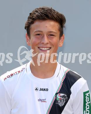 Fussball. RZ Pellets WAC. Akademie U15. Mannschaftsfototermin.  Jakob  Raspotnig. Klagenfurt, 18.8.2015.
Foto: Kuess
---
pressefotos, pressefotografie, kuess, qs, qspictures, sport, bild, bilder, bilddatenbank