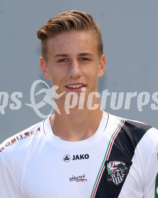 Fussball. RZ Pellets WAC. Akademie U15. Mannschaftsfototermin.  Raffael  KÃ¤fer. Klagenfurt, 18.8.2015.
Foto: Kuess
---
pressefotos, pressefotografie, kuess, qs, qspictures, sport, bild, bilder, bilddatenbank