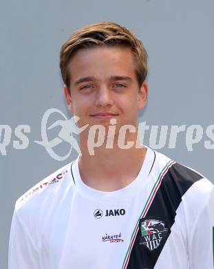 Fussball. RZ Pellets WAC. Akademie U16. Mannschaftsfototermin. Maximilian Gollner. Klagenfurt, 18.8.2015.
Foto: Kuess
---
pressefotos, pressefotografie, kuess, qs, qspictures, sport, bild, bilder, bilddatenbank