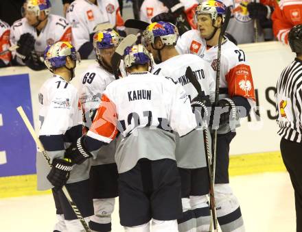 Eishockey Champions Hockey League. KAC gegen EHC Muenchen. Torjubel (EHC Muenchen). Klagenfurt, am 23.8.2015.
Foto: Kuess
---
pressefotos, pressefotografie, kuess, qs, qspictures, sport, bild, bilder, bilddatenbank