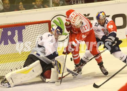 Eishockey Champions Hockey League. KAC gegen EHC Muenchen. Manuel Ganahl (KAC), Danny Aus den Birken, Frederic St Denis (EHC Muenchen). Klagenfurt, am 23.8.2015.
Foto: Kuess
---
pressefotos, pressefotografie, kuess, qs, qspictures, sport, bild, bilder, bilddatenbank