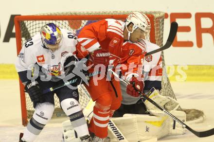 Eishockey Champions Hockey League. KAC gegen EHC Muenchen. Mark Popovic (KAC), Maximilian Kastner (EHC Muenchen). Klagenfurt, am 23.8.2015.
Foto: Kuess
---
pressefotos, pressefotografie, kuess, qs, qspictures, sport, bild, bilder, bilddatenbank