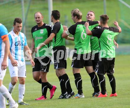 Fussball 1. KLasse A. Greifenburg gegen Kirchbach. Torjubel Greifenburg. Greifenburg, am 22.8.2015.
Foto: Kuess
---
pressefotos, pressefotografie, kuess, qs, qspictures, sport, bild, bilder, bilddatenbank