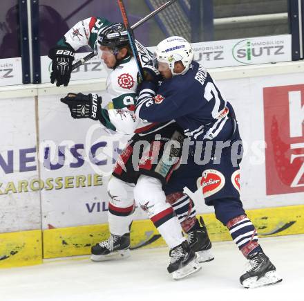 Eishockey Testspiel. EC VSV gegen Star Bulls Rosenheim. Nico Brunner(VSV), Fabian Zick (Rosenheim). Villach, am 23.8.2015.
Foto: Kuess
---
pressefotos, pressefotografie, kuess, qs, qspictures, sport, bild, bilder, bilddatenbank