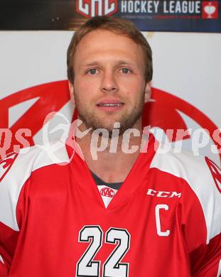 Eishockey. KAC. Mannschaftsfototermin.   Thomas Poeck. Klagenfurt, 25.8.2015.
Foto: Kuess
---
pressefotos, pressefotografie, kuess, qs, qspictures, sport, bild, bilder, bilddatenbank