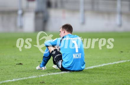 Fussball Sky go Erste Liga. SK Austria Klagenfurt gegen KSV 1919.  Christoph Nicht (KSV). Klagenfurt, am 28.8.2015.
Foto: Kuess
---
pressefotos, pressefotografie, kuess, qs, qspictures, sport, bild, bilder, bilddatenbank