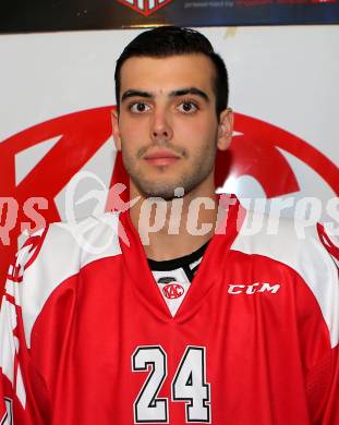 Eishockey. KAC. Mannschaftsfototermin.  Steven Strong. Klagenfurt, 25.8.2015.
Foto: Kuess
---
pressefotos, pressefotografie, kuess, qs, qspictures, sport, bild, bilder, bilddatenbank