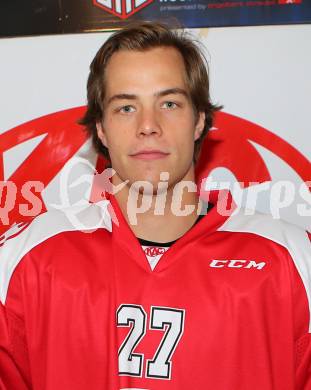 Eishockey. KAC. Mannschaftsfototermin.   Thomas Hundertpfund. Klagenfurt, 25.8.2015.
Foto: Kuess
---
pressefotos, pressefotografie, kuess, qs, qspictures, sport, bild, bilder, bilddatenbank