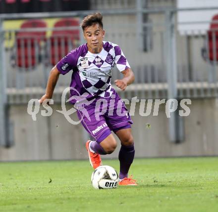 Fussball Sky go Erste Liga. SK Austria Klagenfurt gegen KSV 1919.  Eric Zachhuber (Klagenfurt). Klagenfurt, am 28.8.2015.
Foto: Kuess
---
pressefotos, pressefotografie, kuess, qs, qspictures, sport, bild, bilder, bilddatenbank