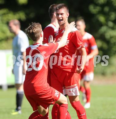 Fussball Unterliga Ost. KAC 1909 gegen Woelfnitz. Torjubel Dejan Zadnikar (KAC). Klagenfurt, am 29.8.2015.
Foto: Kuess
---
pressefotos, pressefotografie, kuess, qs, qspictures, sport, bild, bilder, bilddatenbank