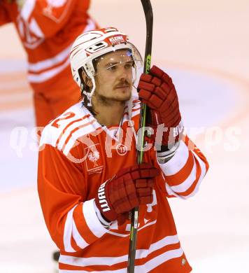 Eishockey Champions Hockey League. KAC gegen HC Kosice. Markus Poeck (KAC). Klagenfurt, am 30.8.2015.
Foto: Kuess
---
pressefotos, pressefotografie, kuess, qs, qspictures, sport, bild, bilder, bilddatenbank