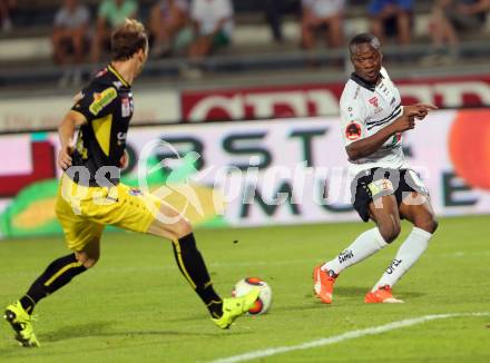 Fussball tipico Bundesliga. RZ Pellets WAC gegen Cashpoint SCR Altach. Issiaka Ouedraogo (WAC). Wolfsberg, am 30.8.2015.
Foto: Kuess
---
pressefotos, pressefotografie, kuess, qs, qspictures, sport, bild, bilder, bilddatenbank