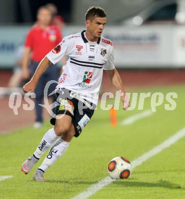 Fussball tipico Bundesliga. RZ Pellets WAC gegen Cashpoint SCR Altach. Thomas Zuendel (WAC). Wolfsberg, am 30.8.2015.
Foto: Kuess
---
pressefotos, pressefotografie, kuess, qs, qspictures, sport, bild, bilder, bilddatenbank