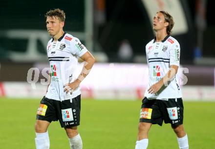 Fussball tipico Bundesliga. RZ Pellets WAC gegen Cashpoint SCR Altach. Christopher Wernitznig, Philip Hellquist (WAC). Wolfsberg, am 30.8.2015.
Copyright Agentur Diener/Kuess
E-mail: agentur@diener.at
Datenbank: www.diener.at

---
pressefotos, pressefotografie, kuess, qs, qspictures, sport, bild, bilder, bilddatenbank