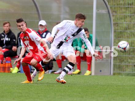 OEFB Jugendliga U18. Akademie. WAC gegen AKA Burgenland. Florian Harald Prohart (WAC), (Burgenland). Klagenfurt, am 5.9.2015.
Foto: Kuess
---
pressefotos, pressefotografie, kuess, qs, qspictures, sport, bild, bilder, bilddatenbank