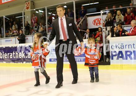 EBEL. Eishockey Bundesliga. KAC gegen Fehervar AV 19. Ehrung Kirk Furey. Klagenfurt, am 11.9.2015.
Foto: Kuess

---
pressefotos, pressefotografie, kuess, qs, qspictures, sport, bild, bilder, bilddatenbank