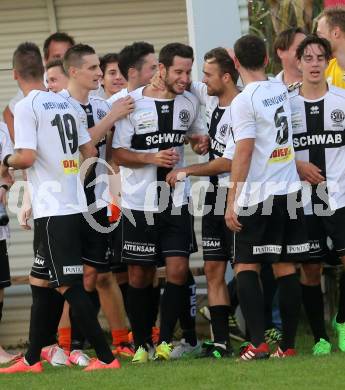 Fussball Kaerntner Liga. Kuehnsdorf gegen SAK.  Torjubel Christopher Sallinger (Kuehnsdorf). Kuehnsdorf, am 12.9.2015.
Foto: Kuess
---
pressefotos, pressefotografie, kuess, qs, qspictures, sport, bild, bilder, bilddatenbank