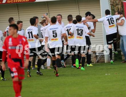 Fussball Kaerntner Liga. Kuehnsdorf gegen SAK.  Torjubel  (Kuehnsdorf). Kuehnsdorf, am 12.9.2015.
Foto: Kuess
---
pressefotos, pressefotografie, kuess, qs, qspictures, sport, bild, bilder, bilddatenbank