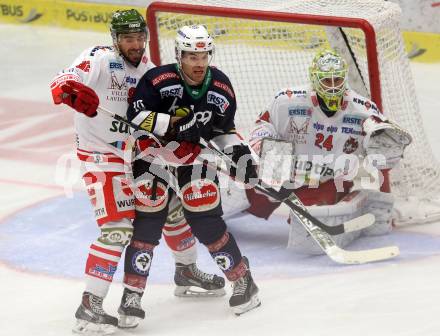 EBEL. Eishockey Bundesliga. EC VSV gegen HCB Suedtirol. Brock McBride,  (VSV), Matic Podlipnic (Bozen). Villach, am 18.9.2015.
Foto: Kuess 


---
pressefotos, pressefotografie, kuess, qs, qspictures, sport, bild, bilder, bilddatenbank