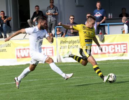 Fussball. Regionalliga. ASV gegen Allerheiligen. Oliver Pusztai (ASV), Doris Kelenc (Allerheiligen). Klagenfurt, 20.9.2015.
Foto: Kuess
---
pressefotos, pressefotografie, kuess, qs, qspictures, sport, bild, bilder, bilddatenbank