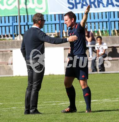 Fussball. Regionalliga. ASV gegen Allerheiligen. Trainer Dietmar Thuller (ASV), Schiedsrichter Andreas Rothmann. Klagenfurt, 20.9.2015.
Foto: Kuess
---
pressefotos, pressefotografie, kuess, qs, qspictures, sport, bild, bilder, bilddatenbank