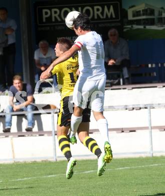 Fussball. Regionalliga. ASV gegen Allerheiligen. Almedin Hota (ASV), Doris Kelenc (Allerheiligen). Klagenfurt, 20.9.2015.
Foto: Kuess
---
pressefotos, pressefotografie, kuess, qs, qspictures, sport, bild, bilder, bilddatenbank