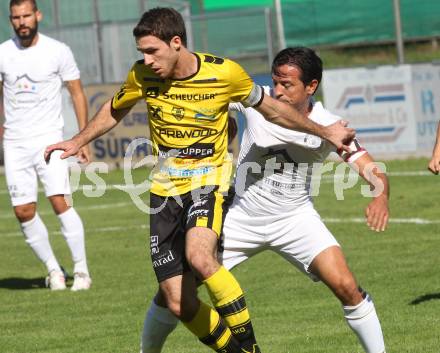 Fussball. Regionalliga. ASV gegen Allerheiligen. Almedin Hota (ASV), Christoph Koinegg (Allerheiligen). Klagenfurt, 20.9.2015.
Foto: Kuess
---
pressefotos, pressefotografie, kuess, qs, qspictures, sport, bild, bilder, bilddatenbank