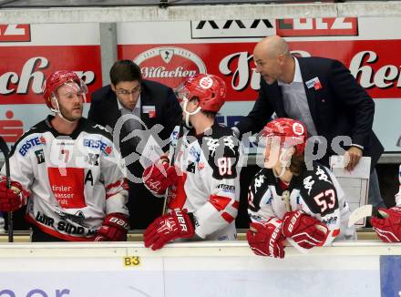 EBEL. Eishockey Bundesliga. EC VSV gegen HC TWK Innsbruck.  Trainer Christer Olsson (Innsbruck). Villach, am 25.9.2015.
Foto: Kuess 


---
pressefotos, pressefotografie, kuess, qs, qspictures, sport, bild, bilder, bilddatenbank