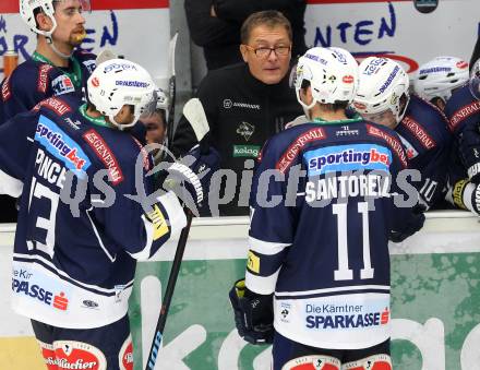 EBEL. Eishockey Bundesliga. EC VSV gegen HC TWK Innsbruck.  Trainer Hannu Jaervenpaeae (VSV). Villach, am 25.9.2015.
Foto: Kuess 


---
pressefotos, pressefotografie, kuess, qs, qspictures, sport, bild, bilder, bilddatenbank