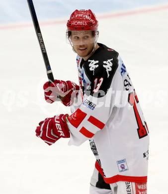 EBEL. Eishockey Bundesliga. EC VSV gegen HC TWK Innsbruck. Tyler Scofield  (Innsbruck). Villach, am 25.9.2015.
Foto: Kuess 


---
pressefotos, pressefotografie, kuess, qs, qspictures, sport, bild, bilder, bilddatenbank