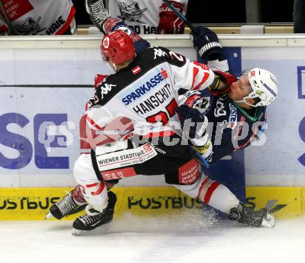 EBEL. Eishockey Bundesliga. EC VSV gegen HC TWK Innsbruck. Nico Brunner, (VSV), Andreas Hanschitz (Innsbruck). Villach, am 25.9.2015.
Foto: Kuess 


---
pressefotos, pressefotografie, kuess, qs, qspictures, sport, bild, bilder, bilddatenbank