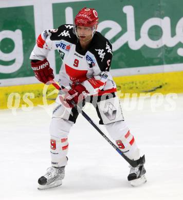 EBEL. Eishockey Bundesliga. EC VSV gegen HC TWK Innsbruck.  John Lammers (Innsbruck). Villach, am 25.9.2015.
Foto: Kuess 


---
pressefotos, pressefotografie, kuess, qs, qspictures, sport, bild, bilder, bilddatenbank