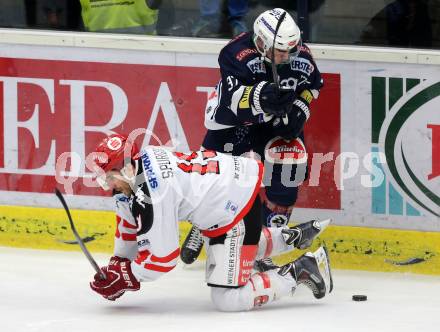 EBEL. Eishockey Bundesliga. EC VSV gegen HC TWK Innsbruck. Ryan McKiernan (VSV). Villach, am 25.9.2015.
Foto: Kuess 


---
pressefotos, pressefotografie, kuess, qs, qspictures, sport, bild, bilder, bilddatenbank