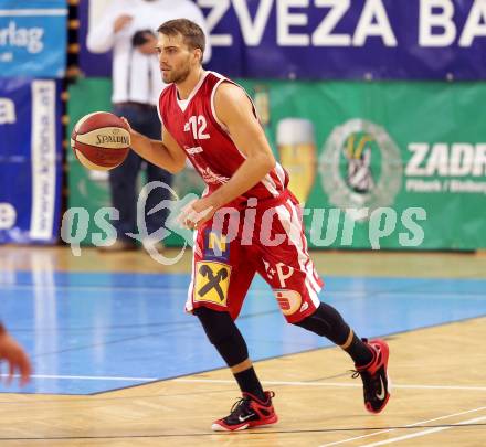 Basketball 2. Bundesliga. KOS Celovec gegen Chin Min Dragons St. Poelten.  Lukas Boeck (St. Poelten). Klagenfurt, am 26.9.2015.
Foto: Kuess
---
pressefotos, pressefotografie, kuess, qs, qspictures, sport, bild, bilder, bilddatenbank