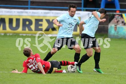 Fussball Regionalliga. Annabichler SV gegen Kalsdorf. Matthias Dollinger, (ASV), Dominik Hackinger (Kalsdorf). Annabichl, am 27.9.2015.
Foto: Kuess
---
pressefotos, pressefotografie, kuess, qs, qspictures, sport, bild, bilder, bilddatenbank