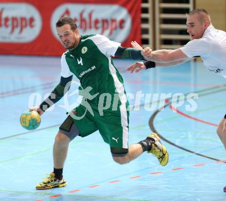 Handball Bundesliga. schlafraum.at Kaernten gegen UHC SISPO Gaenserndorf. Patrick Jochum (schlafraum.at). Viktring, am 4.10.2015.
Foto: Kuess
---
pressefotos, pressefotografie, kuess, qs, qspictures, sport, bild, bilder, bilddatenbank