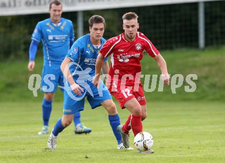 Fussball. Unterliga Ost. Ludmannsdorf gegen Sele Zell. Gerfried Einspieler (Ludmannsdorf), Gabriel Gregorn (Sele Zell). Ludmannsdorf, 4.10.2015.
Foto: Kuess
---
pressefotos, pressefotografie, kuess, qs, qspictures, sport, bild, bilder, bilddatenbank