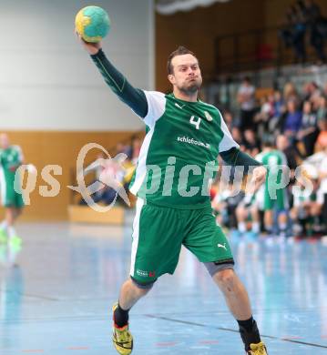 Handball Bundesliga. schlafraum.at Kaernten gegen UHC SISPO Gaenserndorf. Patrick Jochum (schlafraum.at). Viktring, am 4.10.2015.
Foto: Kuess
---
pressefotos, pressefotografie, kuess, qs, qspictures, sport, bild, bilder, bilddatenbank