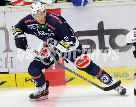 EBEL. Eishockey Bundesliga. EC VSV gegen HC Orli Znojmo. Valentin Leiler (VSV). Villach, am 27.9.2015.
Foto: Kuess 


---
pressefotos, pressefotografie, kuess, qs, qspictures, sport, bild, bilder, bilddatenbank