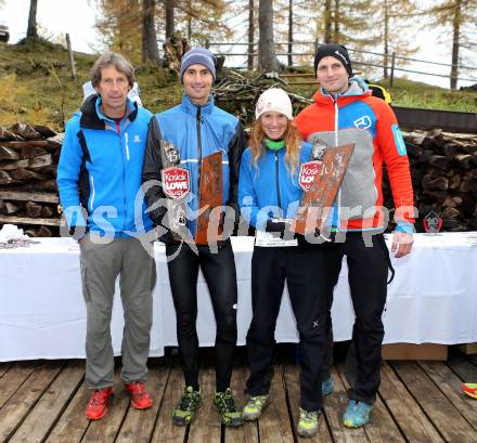 Bergduathlon. Kosiak Loewe.  Franz Preiml, Hans Joerg Leopold, Marlies Penker, Robert Rassinger. Feistritz im Rosental, am 10.10.2015.
Foto: Kuess 
---
pressefotos, pressefotografie, kuess, qs, qspictures, sport, bild, bilder, bilddatenbank