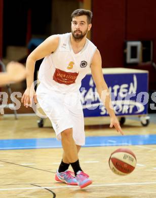 Basketball 2. Bundesliga 2015/16 Grunddurchgang 3.Runde. Woerthersee Piraten gegen Dragons St. Poelten.  Edgar Allesch (Piraten). Klagenfurt, am 3.10.2015.
Foto: Kuess
---
pressefotos, pressefotografie, kuess, qs, qspictures, sport, bild, bilder, bilddatenbank