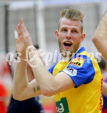 Volleyball. MEVZA. Aich/Dob gegen Mladost ZAGREB. Jubel Wohlfahrtstaetter Peter (Aich/Dob). Bleiburg, 14.10.2015.
Foto: Kuess
---
pressefotos, pressefotografie, kuess, qs, qspictures, sport, bild, bilder, bilddatenbank