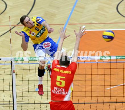 Volleyball. MEVZA. Aich/Dob gegen Mladost ZAGREB. Mlynarcik Peter (Aich/Dob). Bleiburg, 14.10.2015.
Foto: Kuess
---
pressefotos, pressefotografie, kuess, qs, qspictures, sport, bild, bilder, bilddatenbank