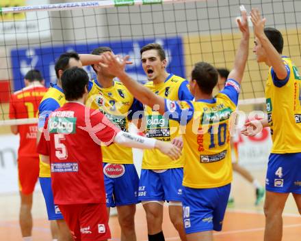 Volleyball. MEVZA. Aich/Dob gegen Mladost ZAGREB. Jubel (Aich/Dob). Bleiburg, 14.10.2015.
Foto: Kuess
---
pressefotos, pressefotografie, kuess, qs, qspictures, sport, bild, bilder, bilddatenbank