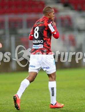 Fussball Sky go Erste Liga. SK Austria Klagenfurt gegen LASK Linz.    Torjubel Fabiano De Lima Campos Maria (Linz). Klagenfurt, am 16.10.2015.
Foto: Kuess
---
pressefotos, pressefotografie, kuess, qs, qspictures, sport, bild, bilder, bilddatenbank