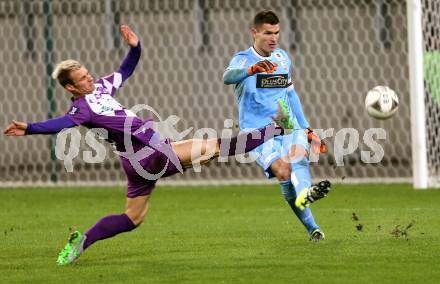 Fussball Sky go Erste Liga. SK Austria Klagenfurt gegen LASK Linz.    Rajko Rep,  (Klagenfurt), Pavao Pervan (Linz). Klagenfurt, am 16.10.2015.
Foto: Kuess
---
pressefotos, pressefotografie, kuess, qs, qspictures, sport, bild, bilder, bilddatenbank